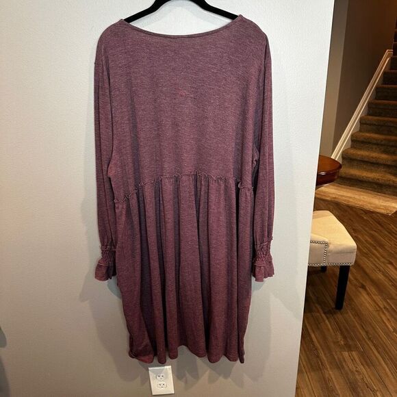 SIMPLE 3X Long Sleeve Dress - Picture 9 of 9